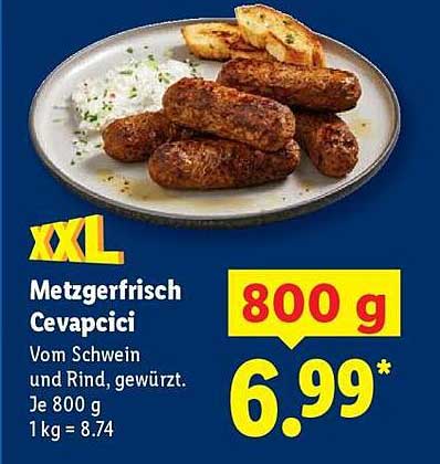 XXL Metzgerfrisch Cevapcici 800 g