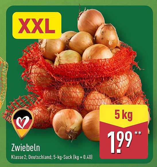 XXL Zwiebeln - 5 kg Sack für nur 1,99 €