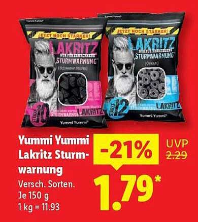Yummi Yummi Lakritz Sturmwarnung – Verschiedene Sorten