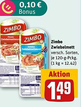 Zimbo Zwiebelmett - verschiedene Sorten, je 120-g-Pckg.