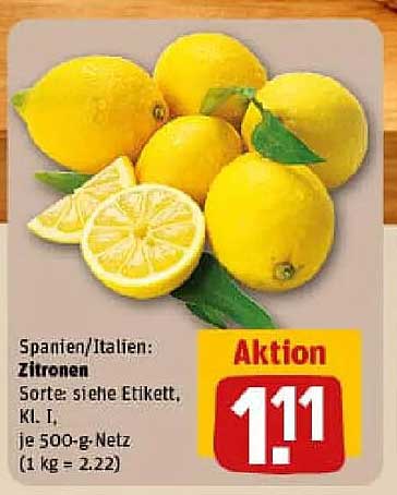 Zitronen aus Spanien/Italien - Frisch und saftig