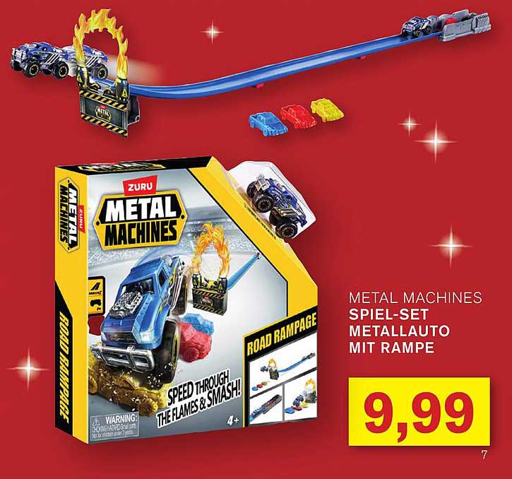ZURU METAL MACHINES SPIEL-SET METALLAUTO MIT RAMPE