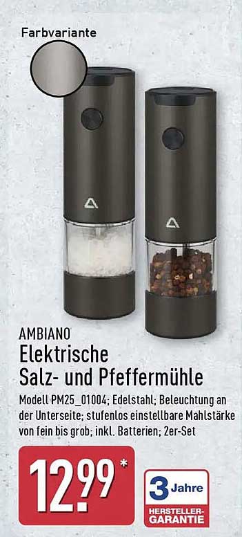 Ambiano Salz Und Pfeffermuhle