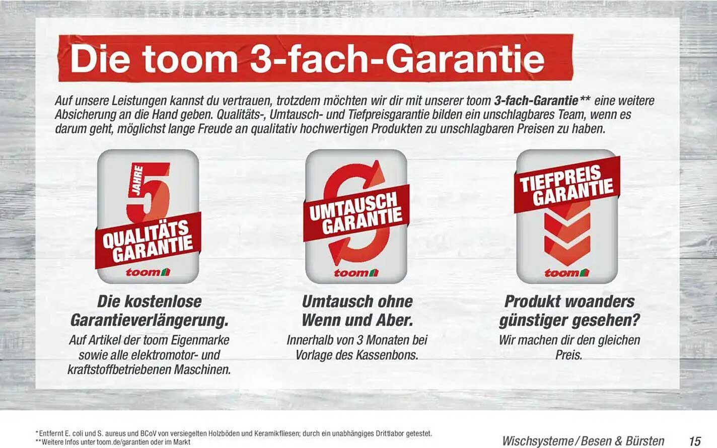 Die toom 3-fach-Garantie
