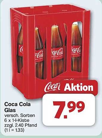 Coca Cola Glas 6 x 1-L-Kiste – Aktion im Famila Prospekt