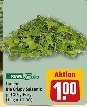 REWE Bio Crispy Salatmix 100g für nur 1,00 €