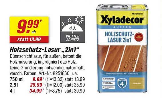 Holzschutz-Lasur „2in1“