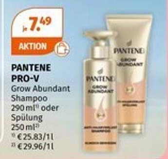 PANTENE PRO-V Grow Abundant Shampoo 290 ml* oder Spülung 250 ml*