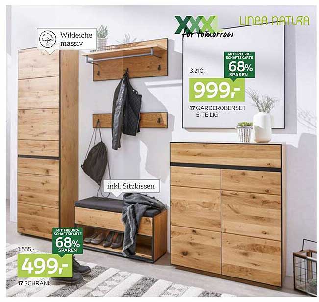 17 Garderobenset 5-teilig für 999,-  (statt 3.210,-)
