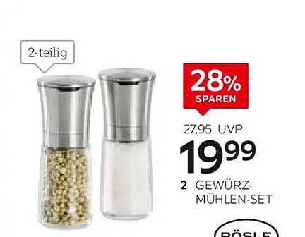 2-teiliges Gewürzmühlen-Set von Rösle