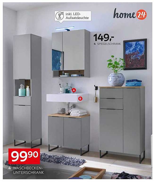 4 Waschbeckenunterschrank für nur 99,90 €