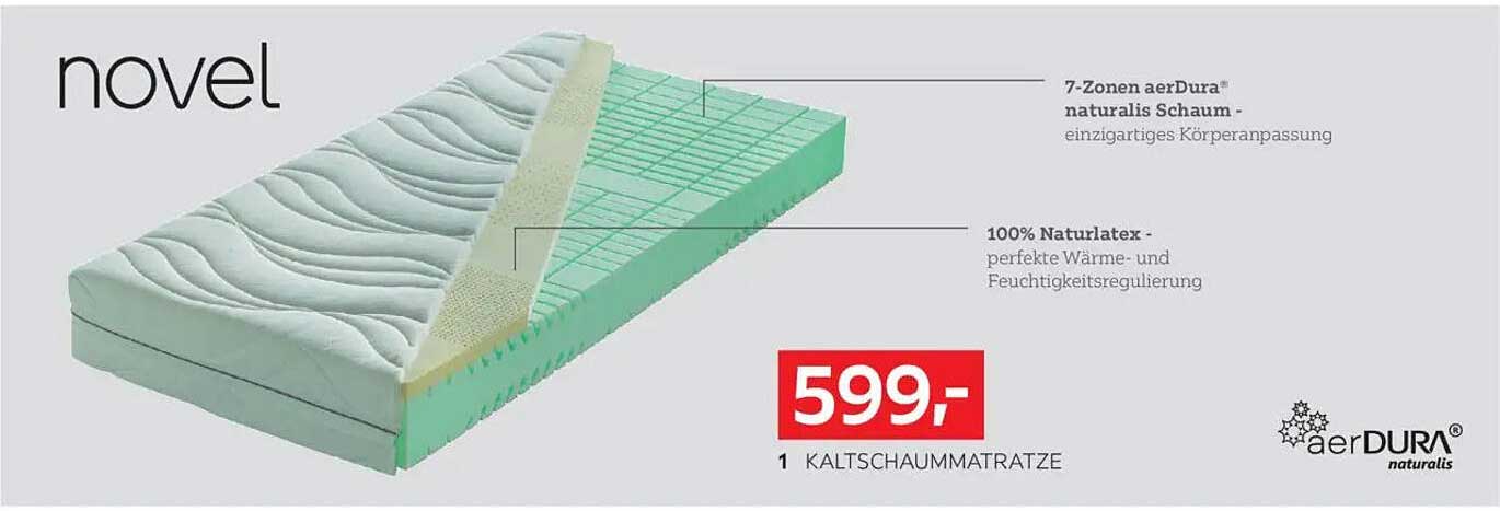 aerDURA® naturals Kaltschaummatratze – 7-Zonen Unterstützung
