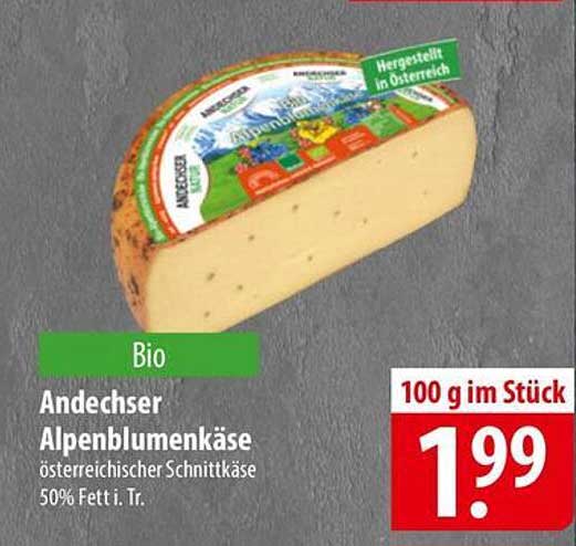 Andechser Alpenblumenkäse - 100 g für nur 1,99 €