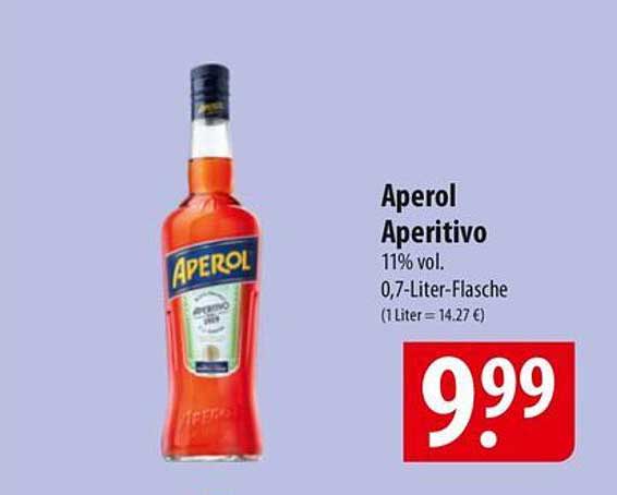 Aperol Aperitivo 0,7-Liter-Flasche, 11% vol.