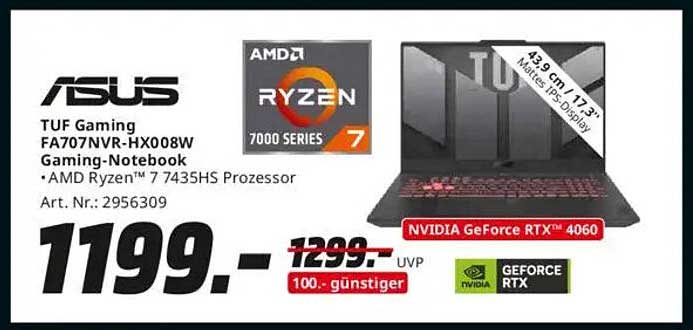 ASUS TUF Gaming FA707NVR-HX008W Gaming-Notebook