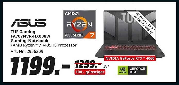 ASUS TUF Gaming FA707NVR-HX008W Gaming-Notebook