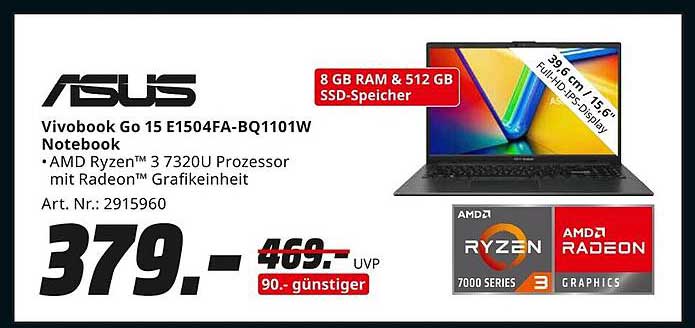 ASUS Vivobook Go 15 E1504FA-BQ1101W Notebook