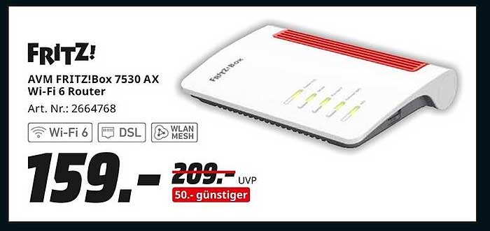 AVM FRITZ!Box 7530 AX Wi-Fi 6 Router