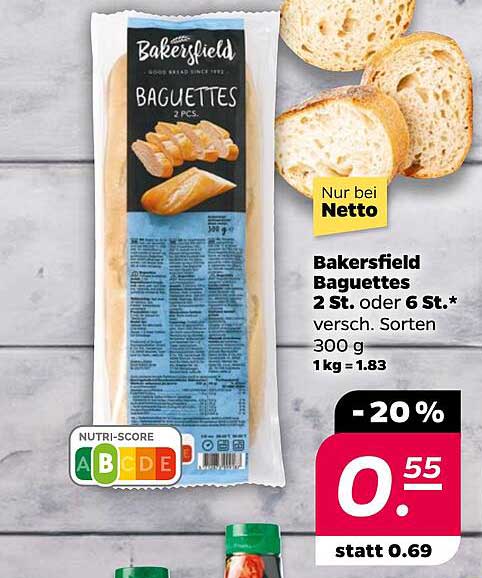 Bakersfield Baguettes 2 St. oder 6 St. – nur bei Netto