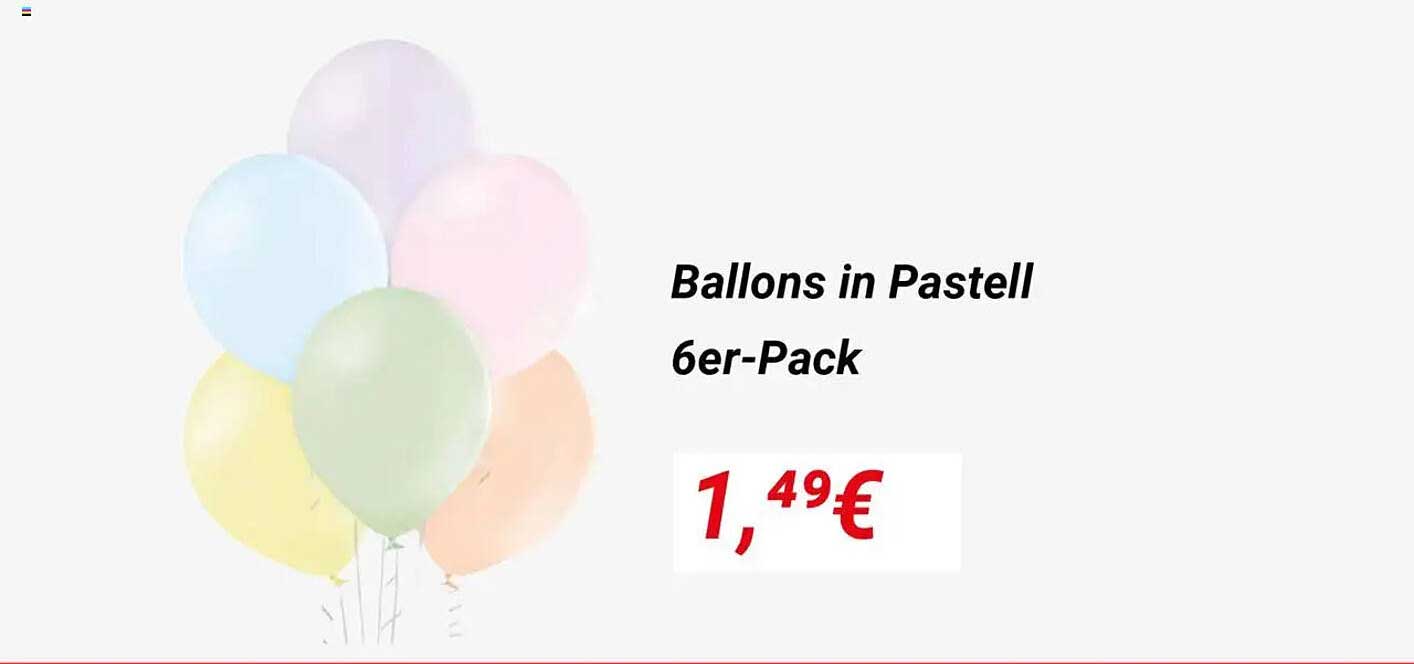 Ballons in Pastell 6er-Pack
