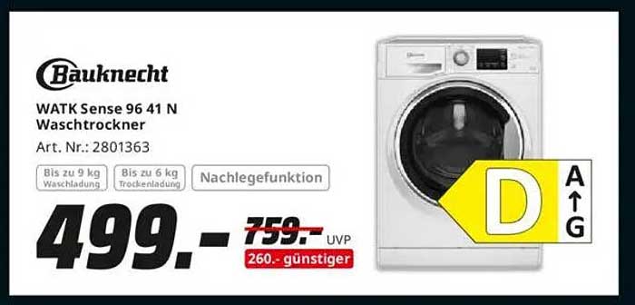 Bauknecht WATK Sense 96 41 N Waschtrockner