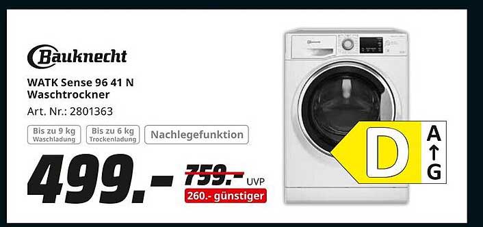 Bauknecht WATK Sense 96 41 N Waschtrockner