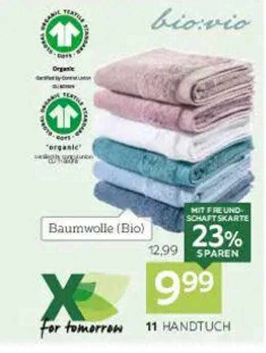 Baumwolle (Bio) Handtücher - 11 Stück für nur 9,99 €