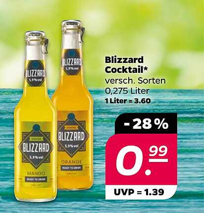 Blizzard Cocktail – Mango und Orange, 0,275 Liter