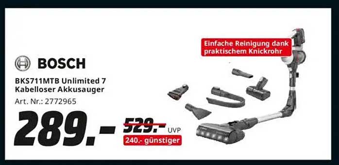 Bosch BKS711MTB Unlimited 7 Kabelloser Akkusauger