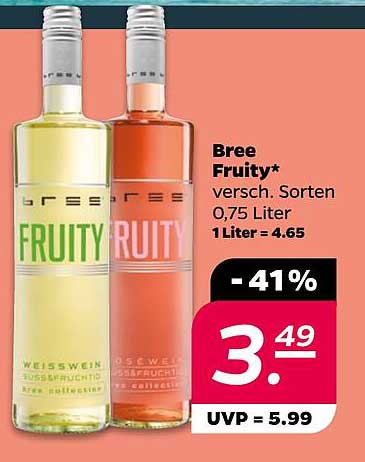 Bree Fruity* verschiedene Sorten 0,75 Liter