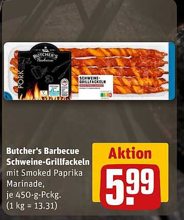 Butcher's Barbecue Schweine-Grillfackeln mit Smoked Paprika Marinade