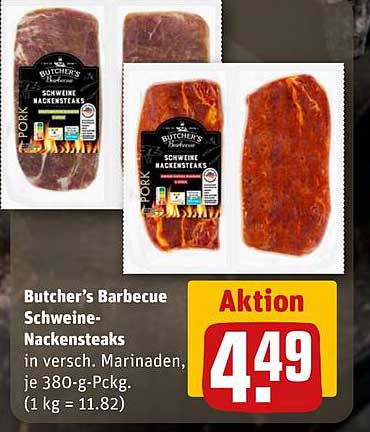 Butcher's Barbecue Schweine-Nackensteaks in versch. Marinaden