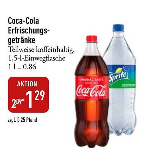 Coca-Cola Erfrischungsgetränke 1,5 l - Aktion!