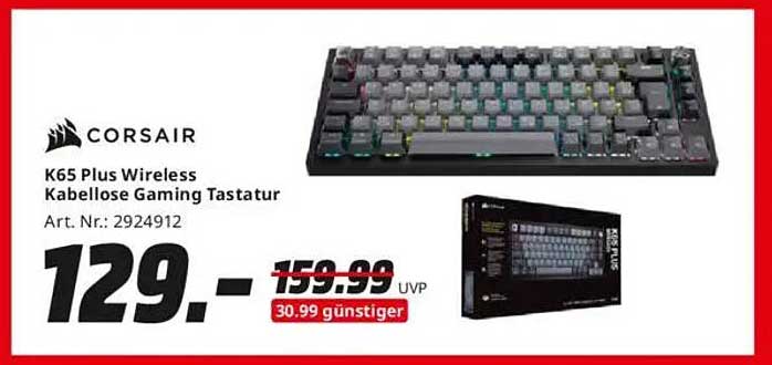 Corsair K65 Plus Wireless Kabellose Gaming Tastatur