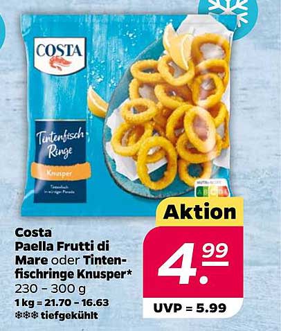 Costa Paella Frutti di Mare oder Tintenfischringe Knusper*