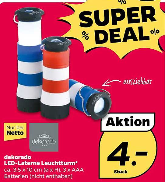 dekorado LED-Laterne Leuchtturm