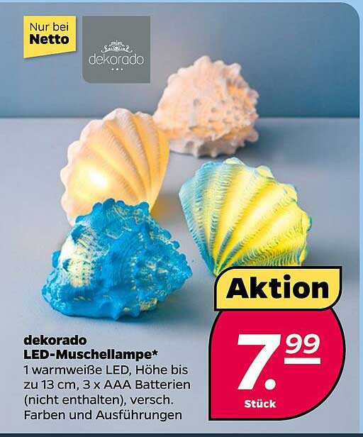dekorado LED-Muschellampe