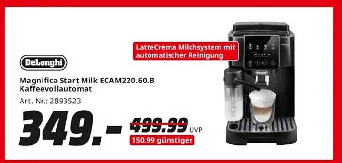 DeLonghi Magnifica Start Milk ECAM220.60.B Kaffeevollautomat