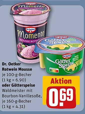 Dr. Oetker Rotwein Mousse oder Götterspeise Aktion
