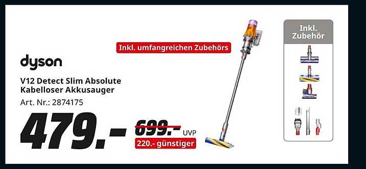 Dyson V12 Detect Slim Absolute Kabelloser Akkusauger
