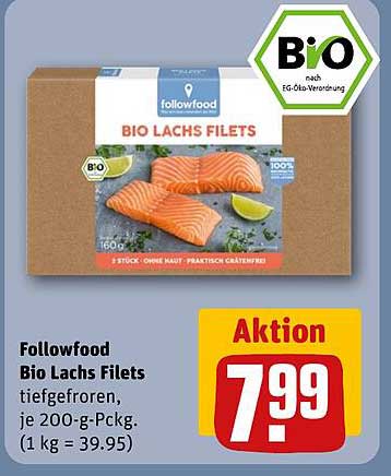 Followfood Bio Lachs Filets tiefgefroren, je 200-g-Pckg.
