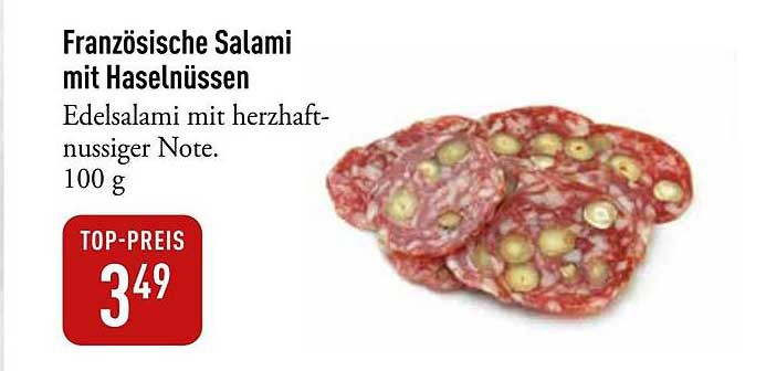 Französische Salami mit Haselnüssen