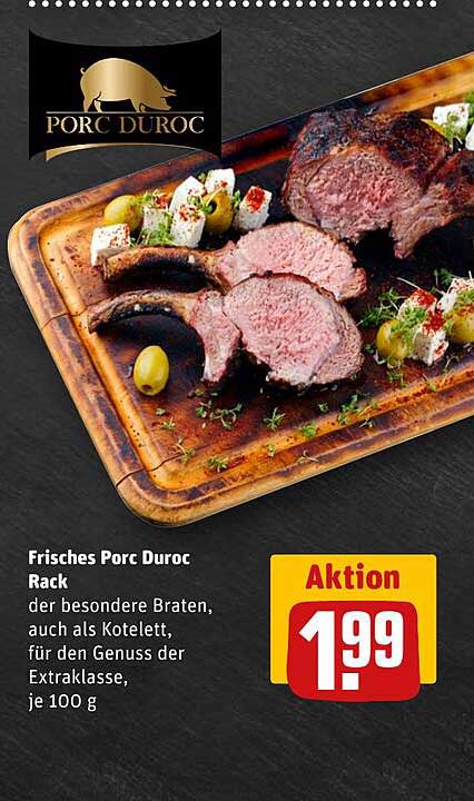 Frisches Porc Duroc Rack, je 100 g