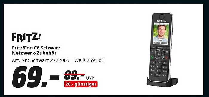 Fritz!Fon C6 Schwarz - Netzwerk-Zubehör