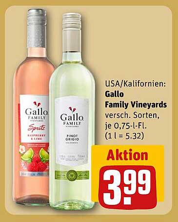 Gallo Family Vineyards - Verschiedene Sorten je 0,75-l-Fl.