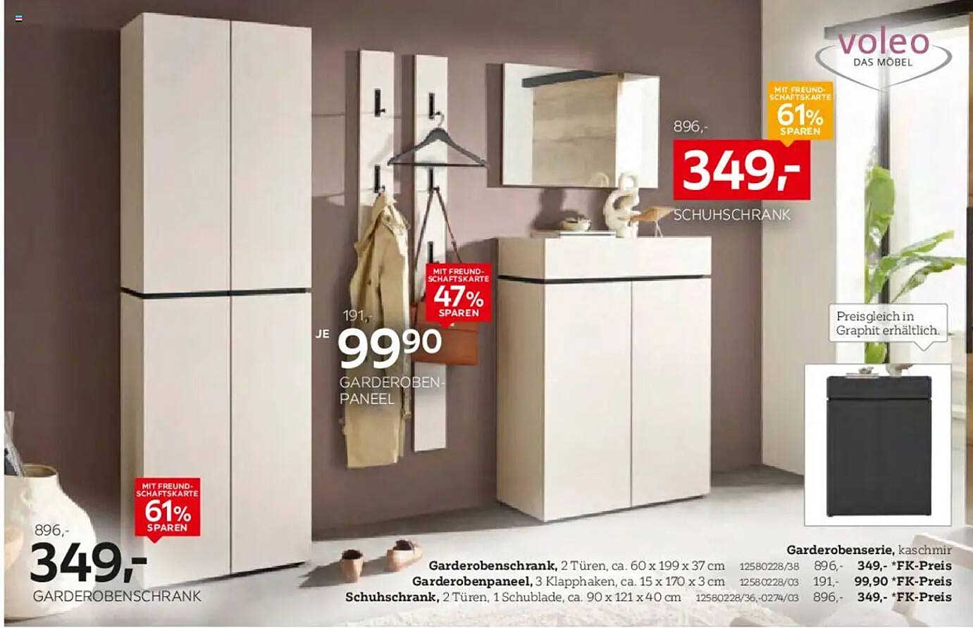 Garderobenschrank und Garderobenpaneel von Voleo