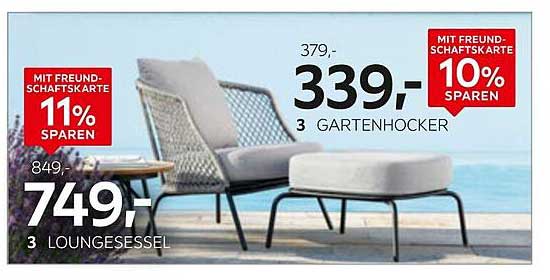 Gartenhocker jetzt für nur 339,- statt 379,-