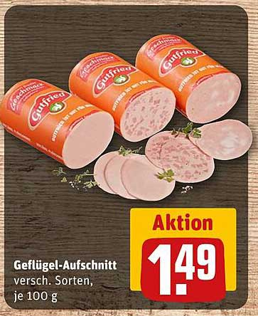 Geflügel-Aufschnitt versch. Sorten, je 100 g
