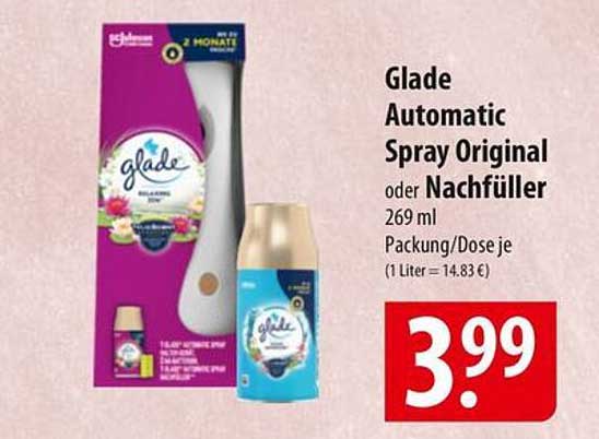 Glade Automatic Spray Original oder Nachfüller 269 ml