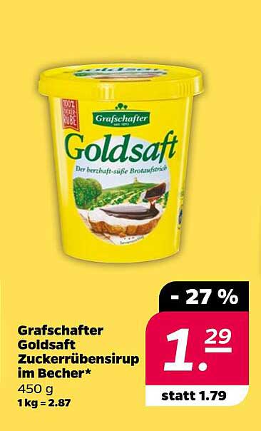 Grafschafter Goldsaft Zuckerrübensirup im Becher